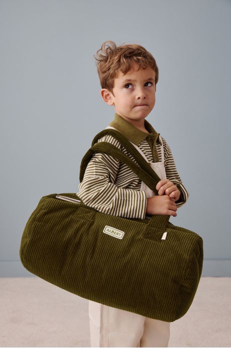 Bolsa de deporte tipo bowling personalizable de pana para bebés y niños