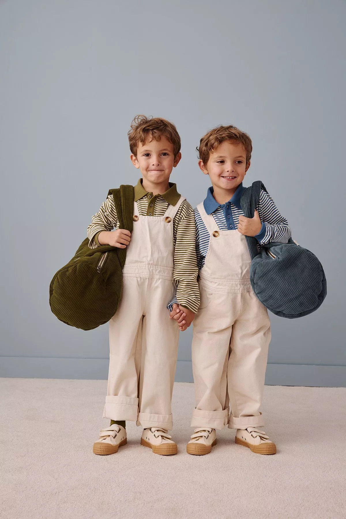 personalizable corduroy bowling bag and gym bag for babies and kids