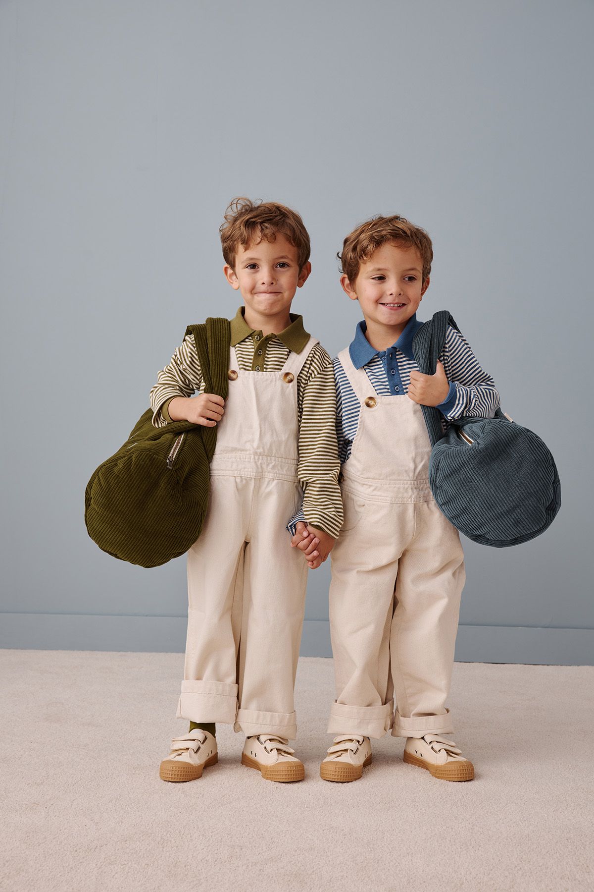 Bolsa de deporte tipo bowling personalizable de pana para bebés y niños
