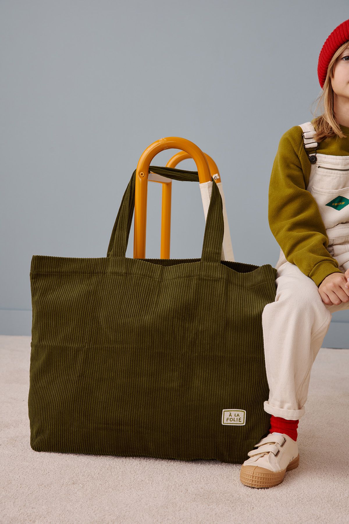 Bolso shopper grande de pana para adultos