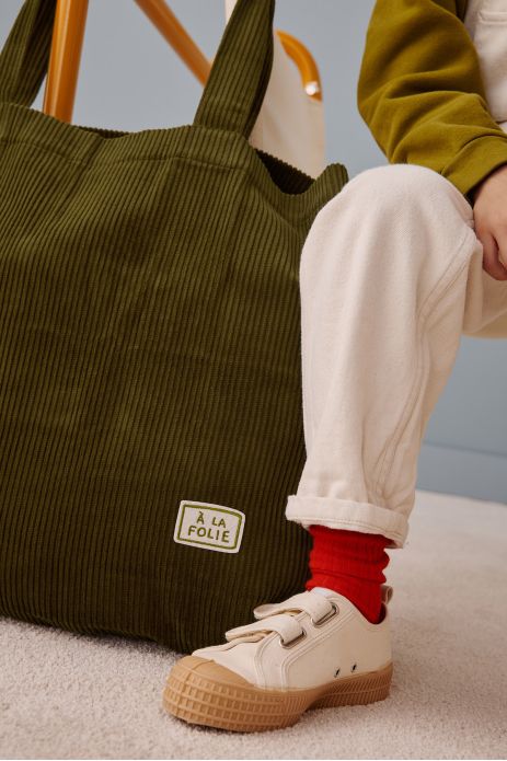 Bolso shopper grande de pana para adultos