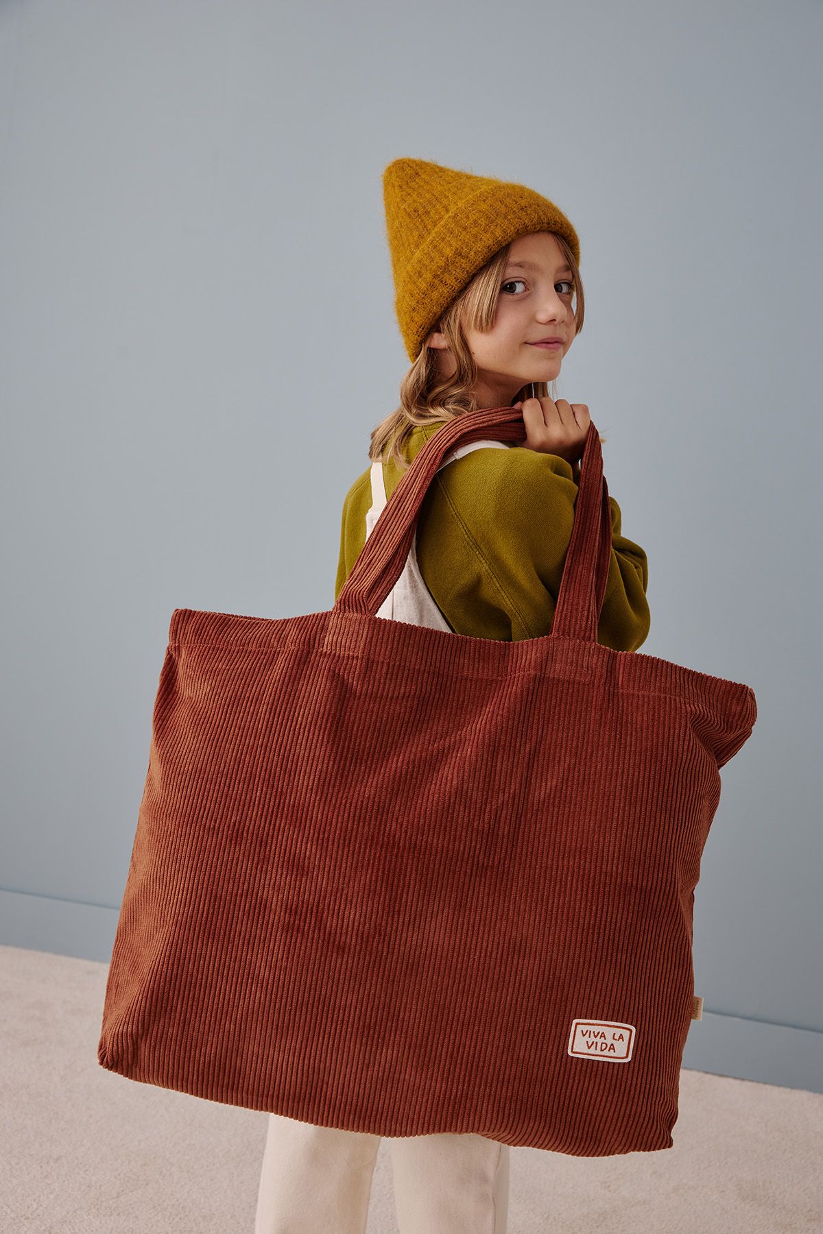 Bolso shopper grande de pana para adultos