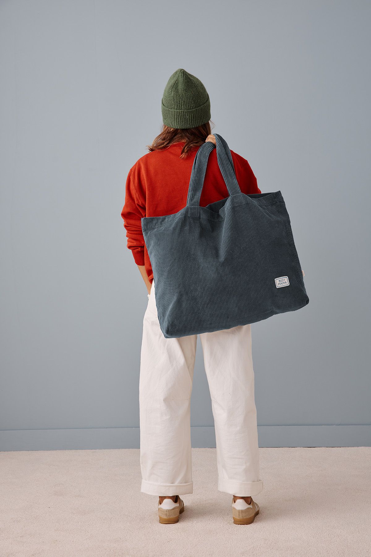 large corduroy tote bag for adults