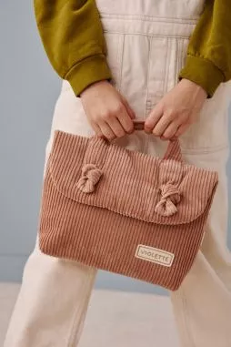 trousse de toilette personnalisée en velours côtelé pour bébé