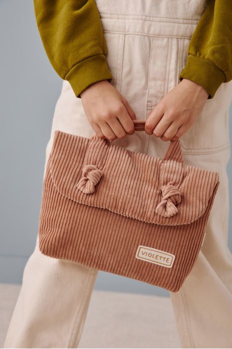 trousse de toilette personnalisée en velours côtelé pour bébé