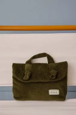 trousse de toilette personnalisée en velours côtelé pour bébé
