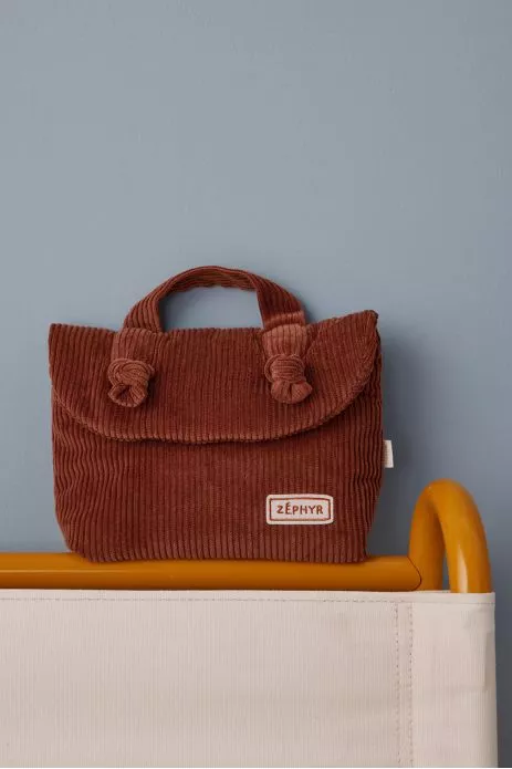 trousse de toilette personnalisée en velours côtelé pour bébé