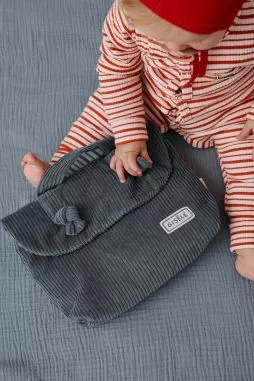 trousse de toilette personnalisée en velours côtelé pour bébé