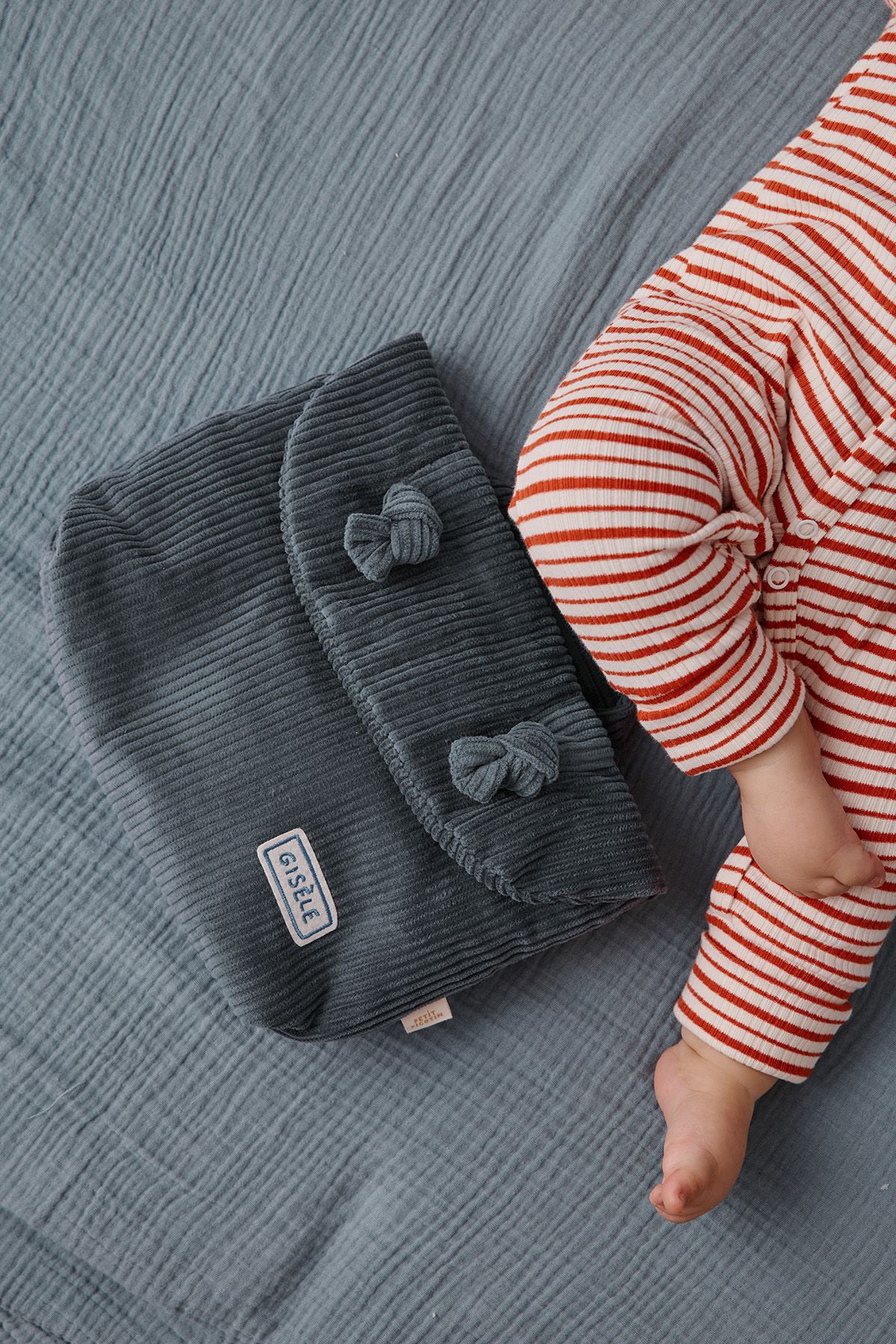 personalized corduroy toiletry bag for babies