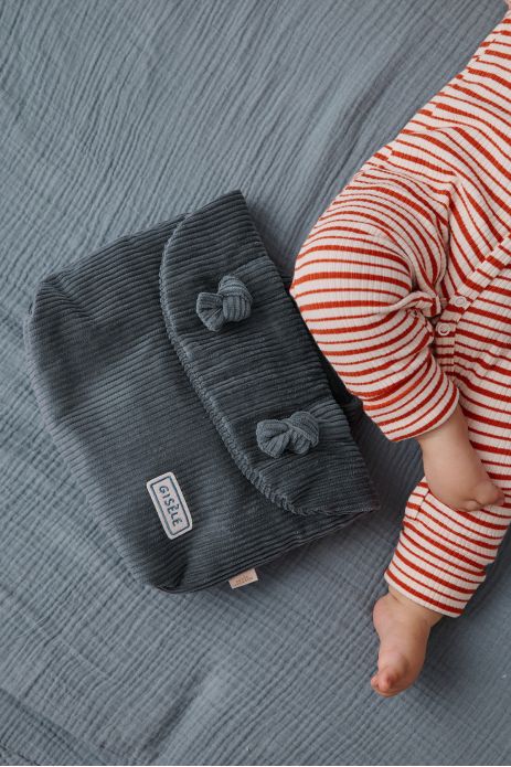 personalized corduroy toiletry bag for babies