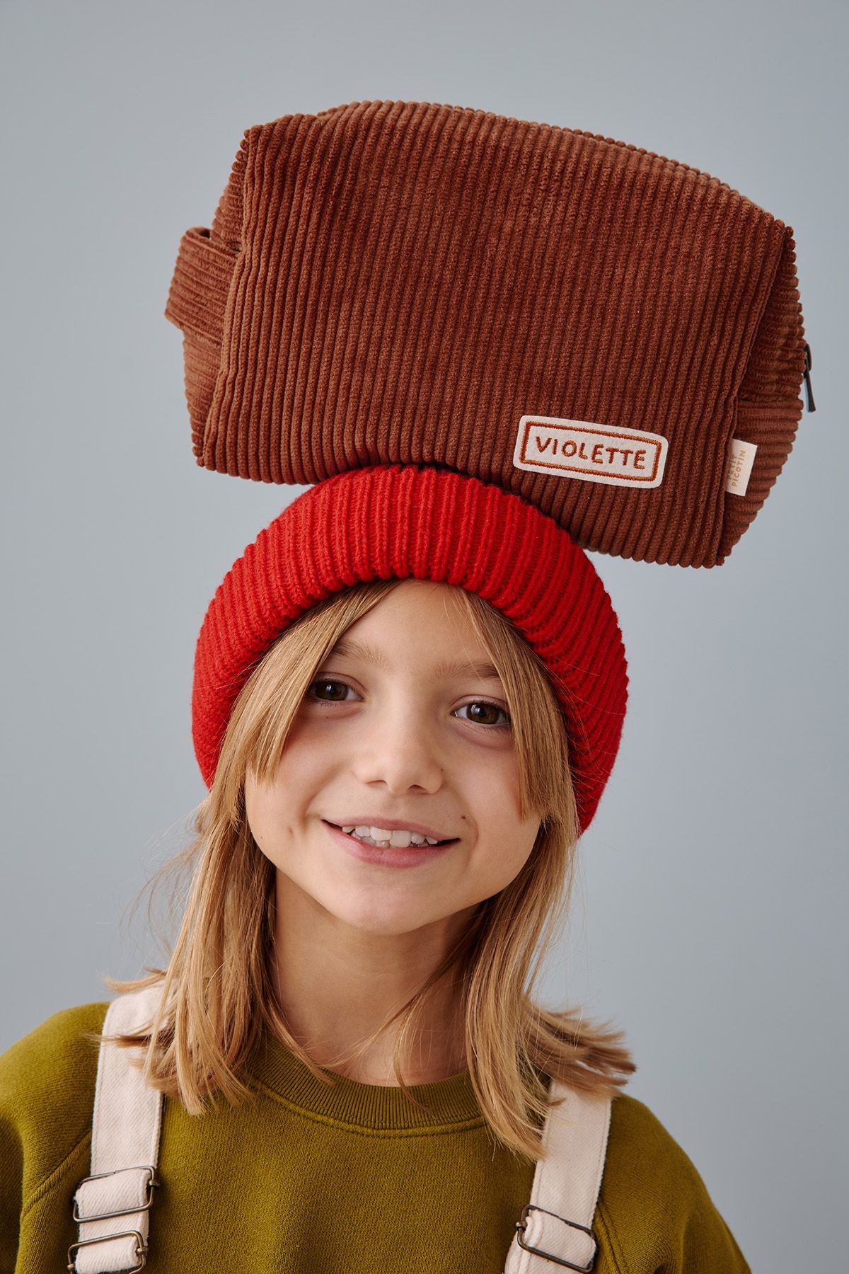 personalized corduroy toiletry bag for babies, kids, and parents