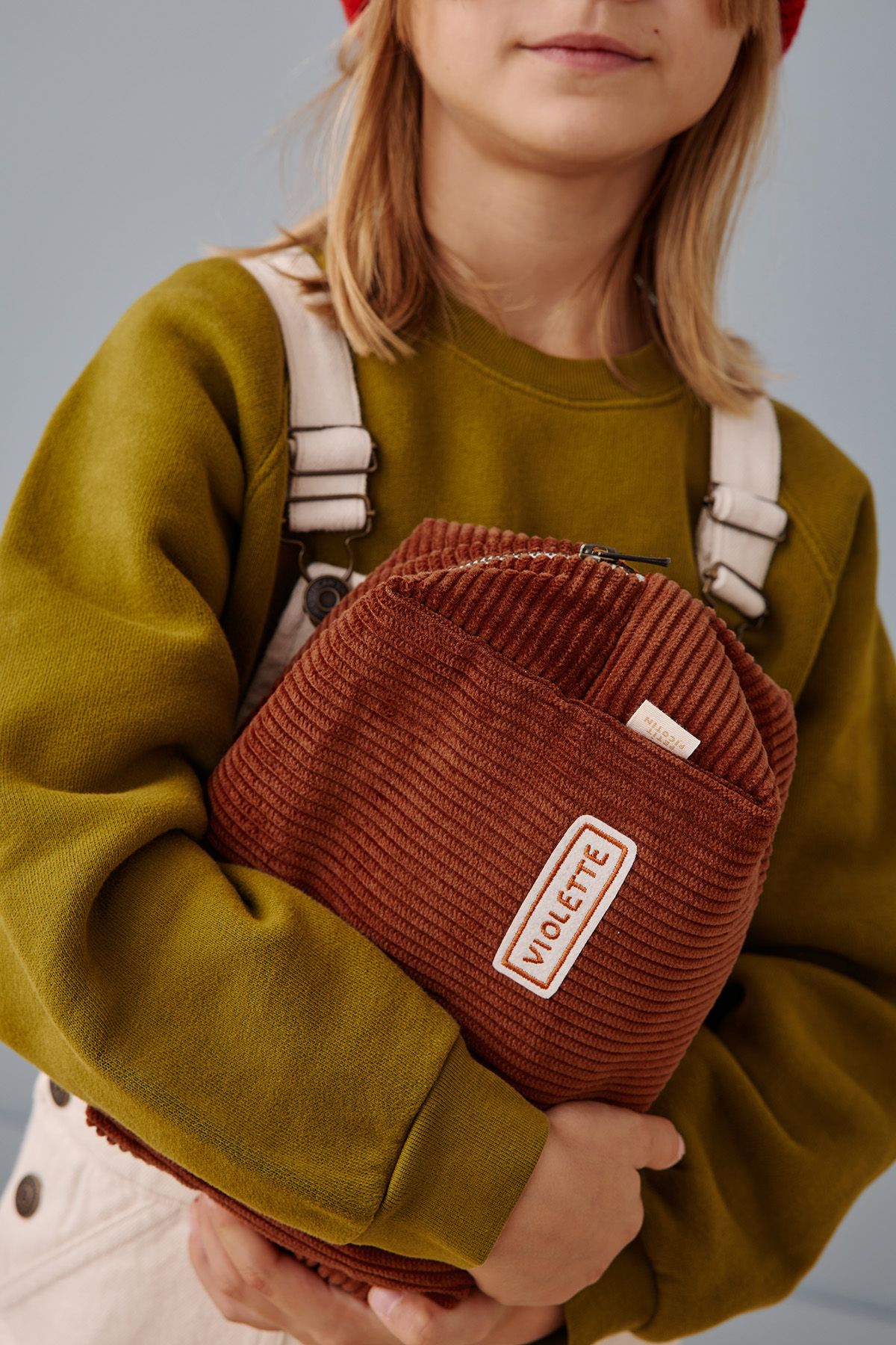 personalized corduroy toiletry bag for babies, kids, and parents