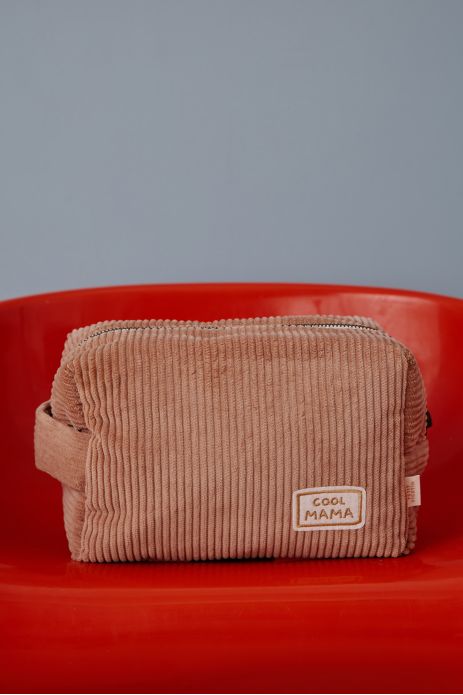 personalized corduroy toiletry bag for babies, kids, and parents