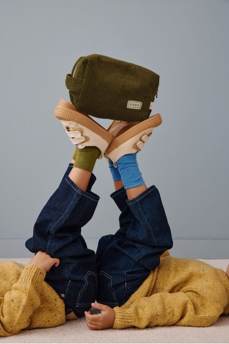 Neceser personalizado de pana para bebés, niños y padres
