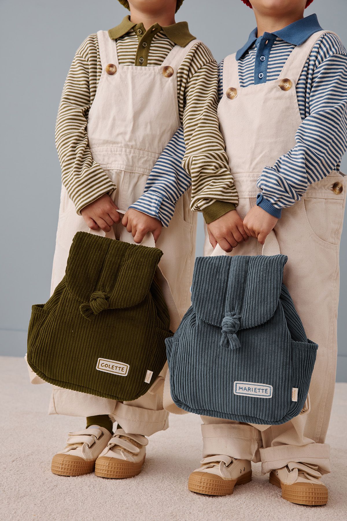 sac à dos enfant personnalisé en velours côtelé