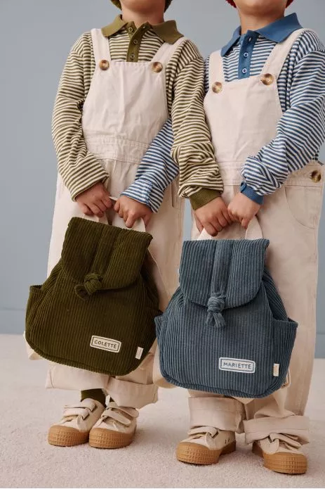sac à dos enfant personnalisé en velours côtelé
