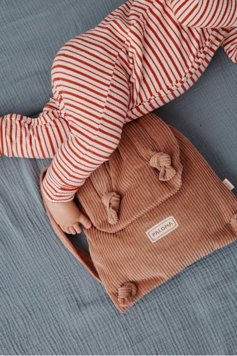Mochila personalizada de pana para bebés