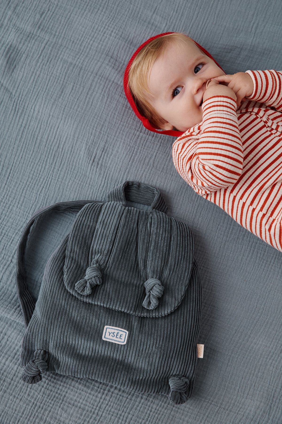 Mochila personalizada de pana para bebés