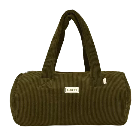 personalizable corduroy bowling bag and gym bag for babies and kids