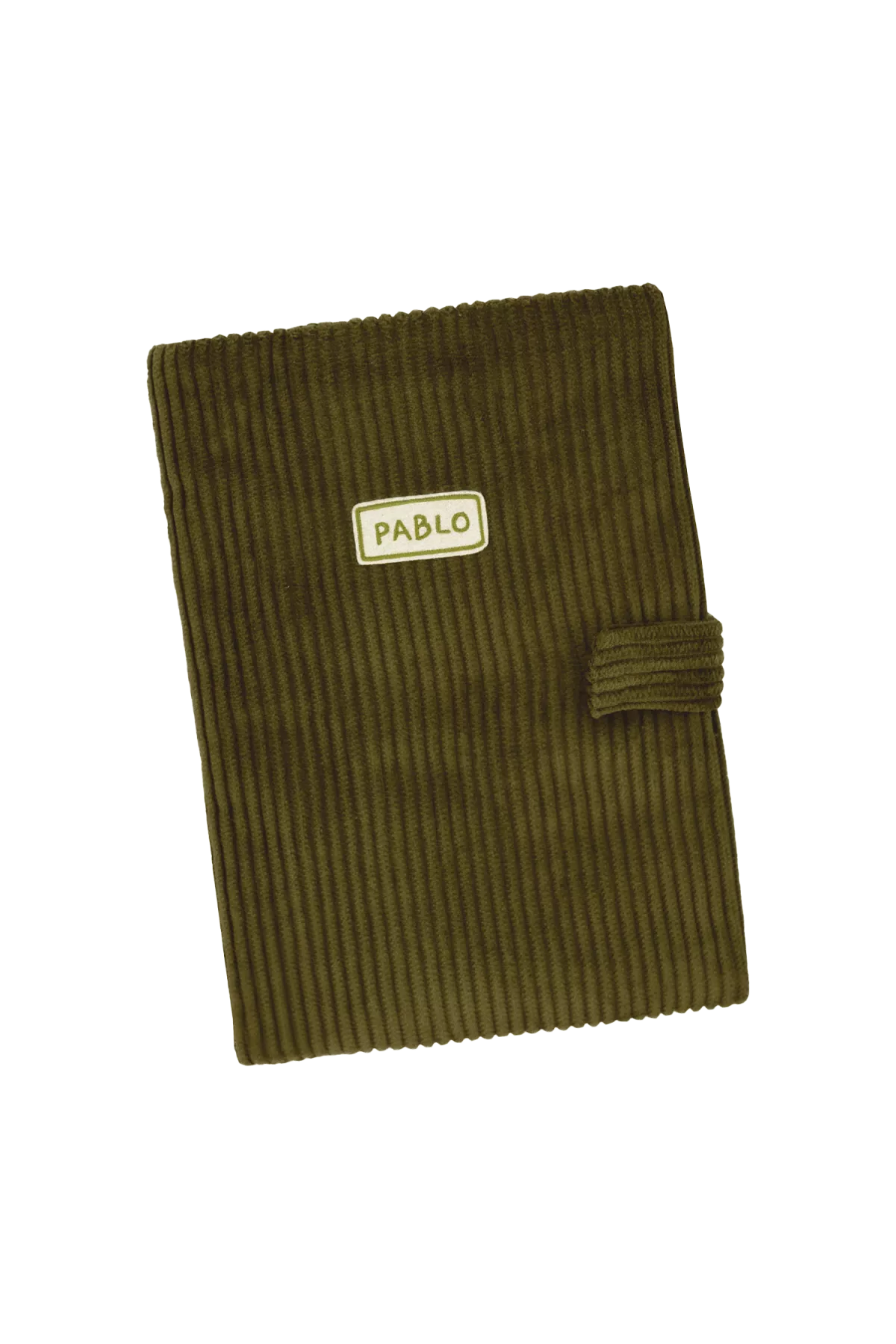Funda personalizada de pana para la cartilla de salud del bebé