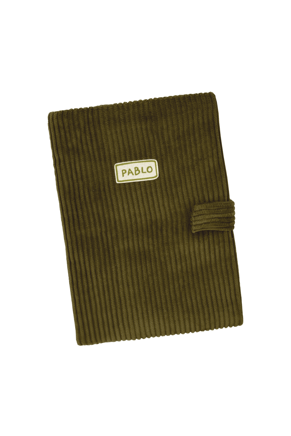 personalized corduroy baby health record cover