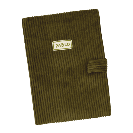 personalized corduroy baby health record cover