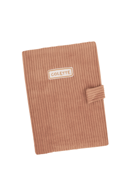 Funda personalizada de pana para la cartilla de salud del bebé