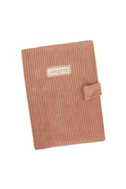 protège carnet de santé personnalisé en velours côtelé pour bébé