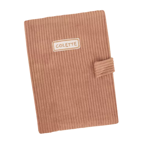 protège carnet de santé personnalisé en velours côtelé pour bébé
