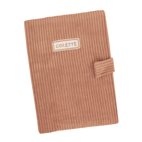 personalized corduroy baby health record cover