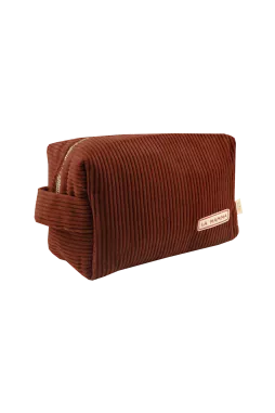 trousse de toilette personnalisée en velours côtelé bébé enfant parent
