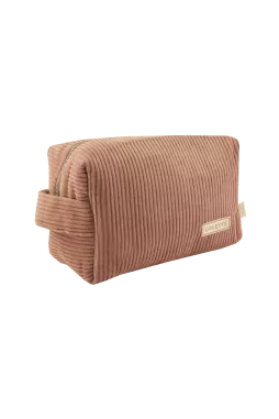 trousse de toilette personnalisée en velours côtelé bébé enfant parent