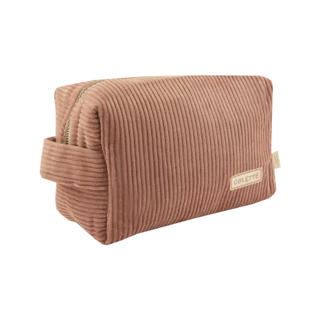 trousse de toilette personnalisée en velours côtelé bébé enfant parent
