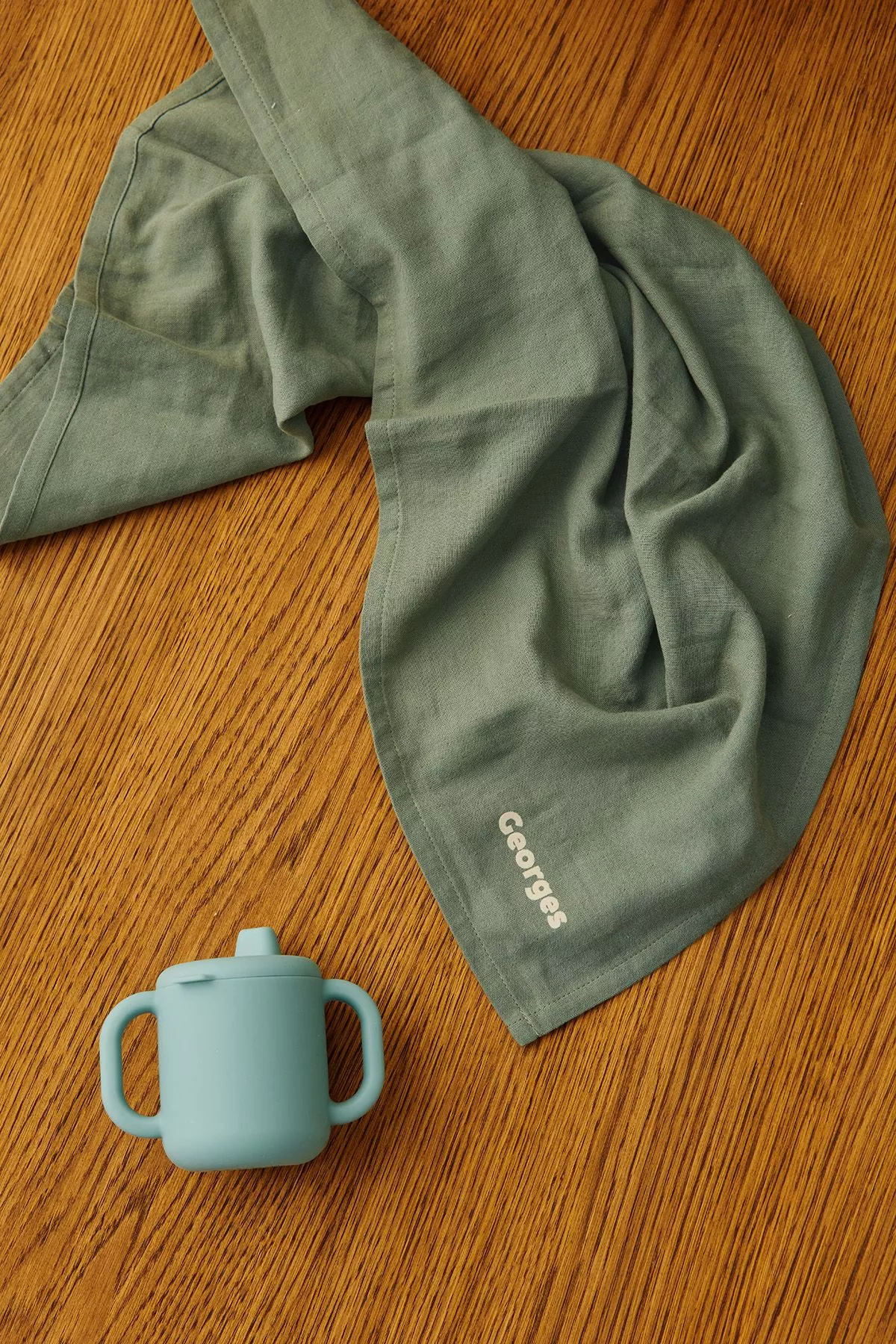 Children’s napkin made from cotton swaddle fabric