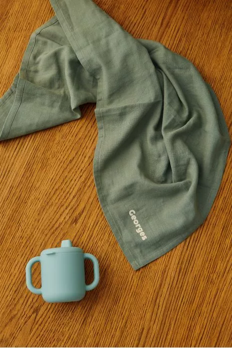 Children’s napkin made from cotton swaddle fabric