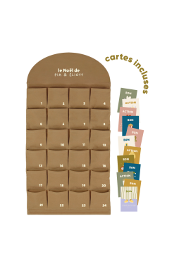 calendrier de l'avent personnalisé en tissu pour noël