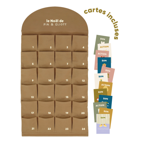 calendrier de l'avent personnalisé en tissu pour noël