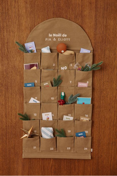 personalized fabric Advent calendar for Christmas