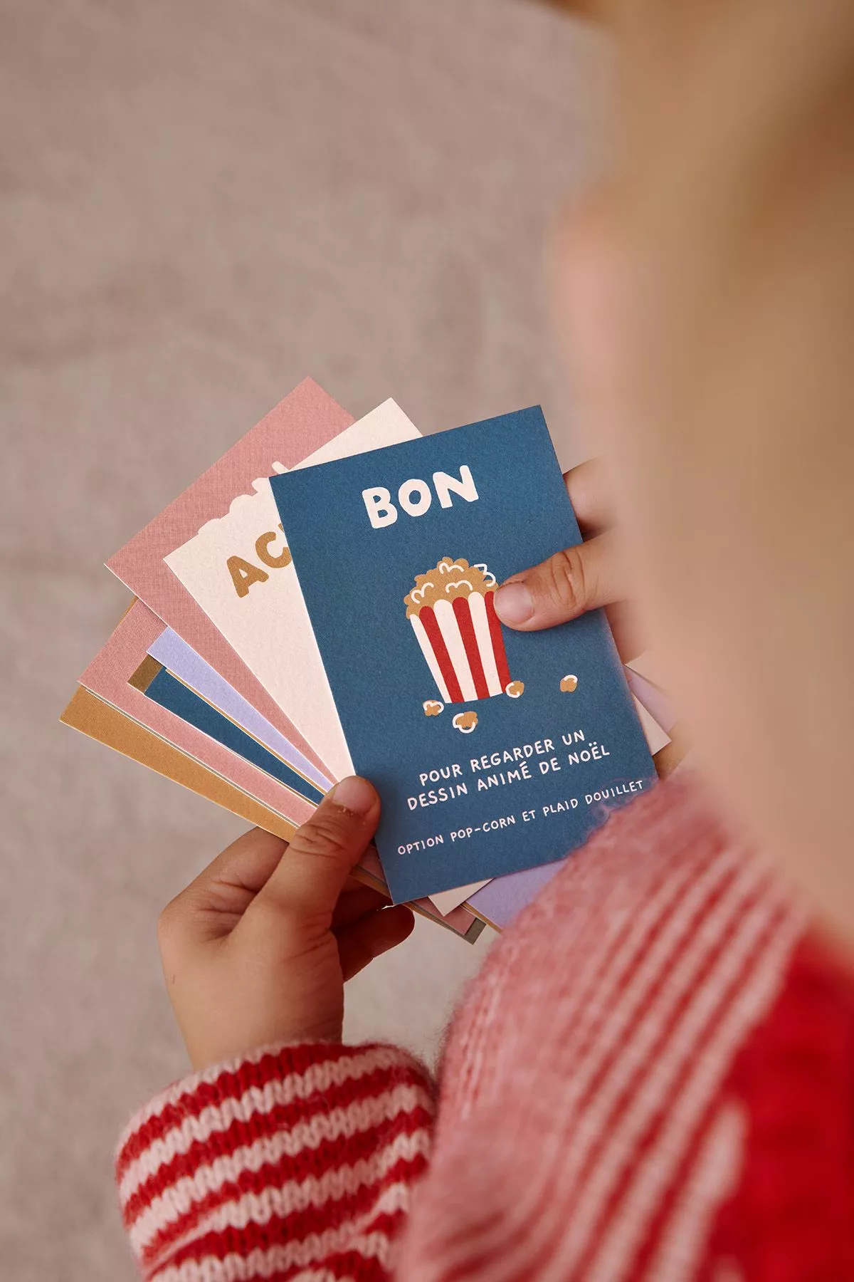 jolies cartes action pour le calendrier de noël personnalisé
