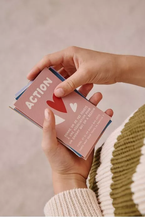 jolies cartes action pour le calendrier de noël personnalisé
