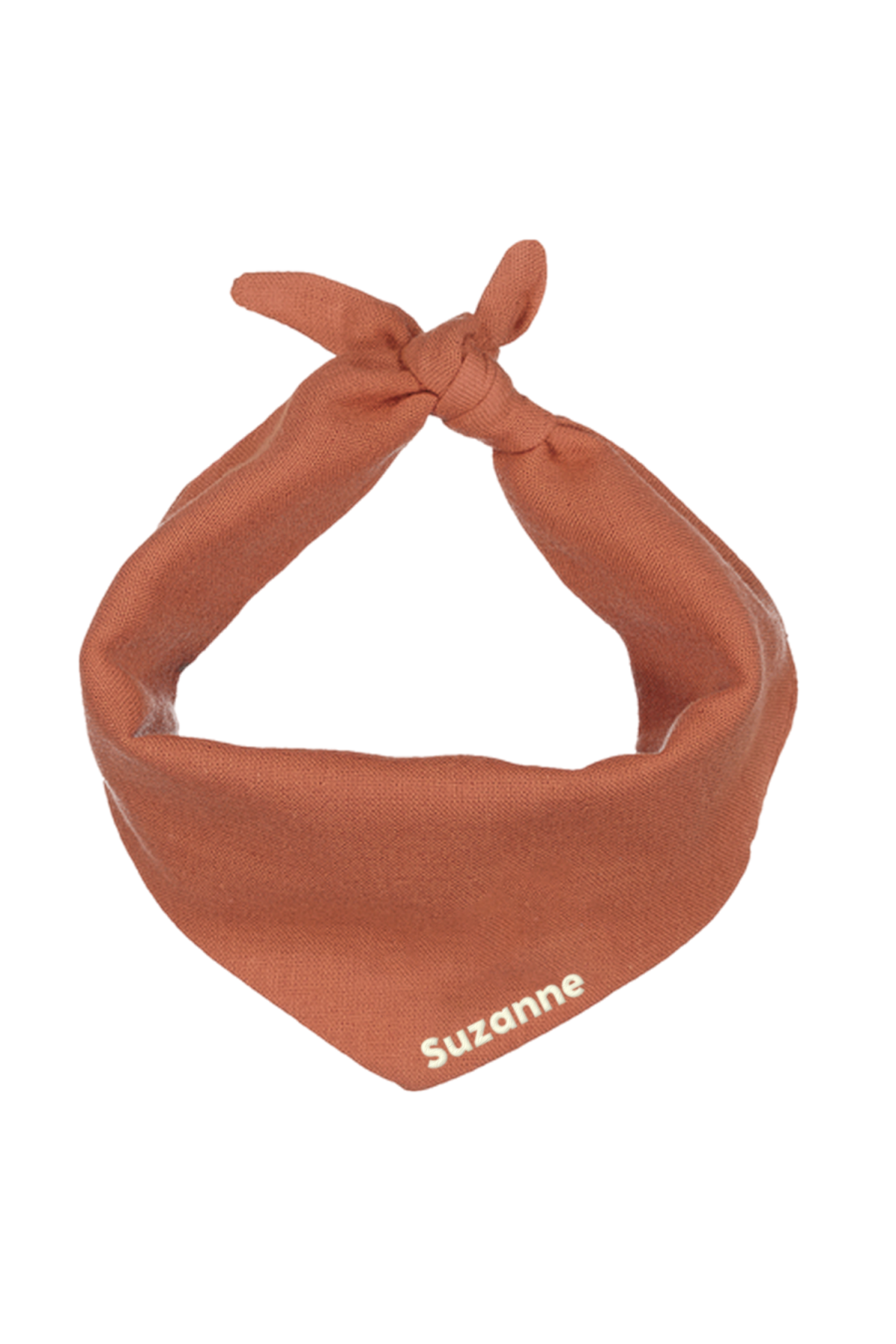 Personalized solid-color cotton scarf for a baby or child's plush toy