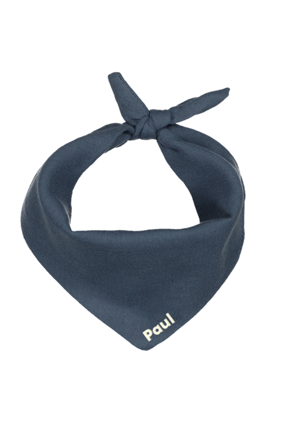 Personalized solid-color cotton scarf for a baby or child's plush toy