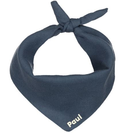 Personalized solid-color cotton scarf for a baby or child's plush toy