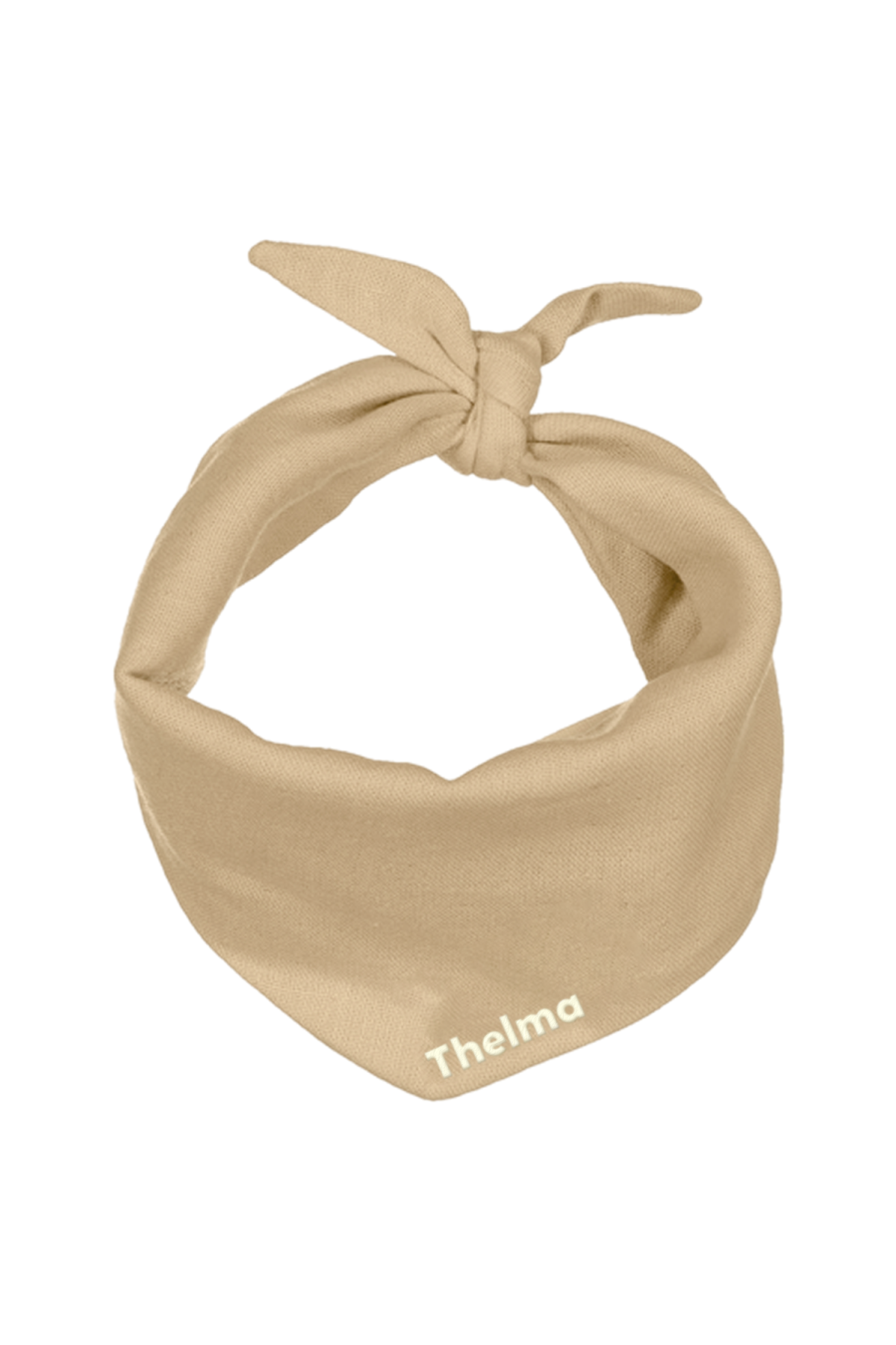 Personalized solid-color cotton scarf for a baby or child's plush toy