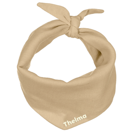 Personalized solid-color cotton scarf for a baby or child's plush toy