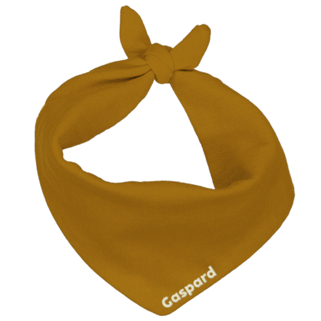 Personalized solid-color cotton scarf for a baby or child's plush toy