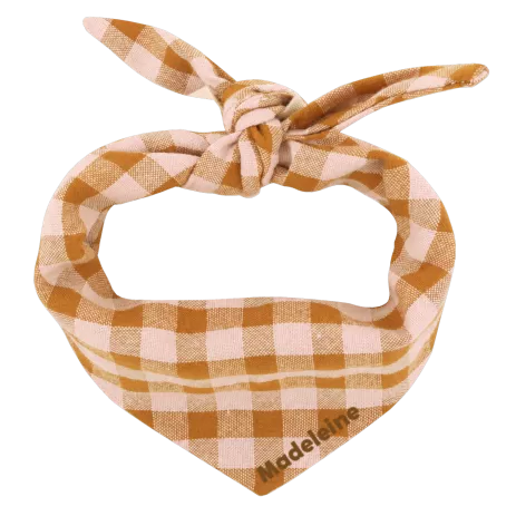 Personalized gingham cotton scarf for a baby or child's plush toy