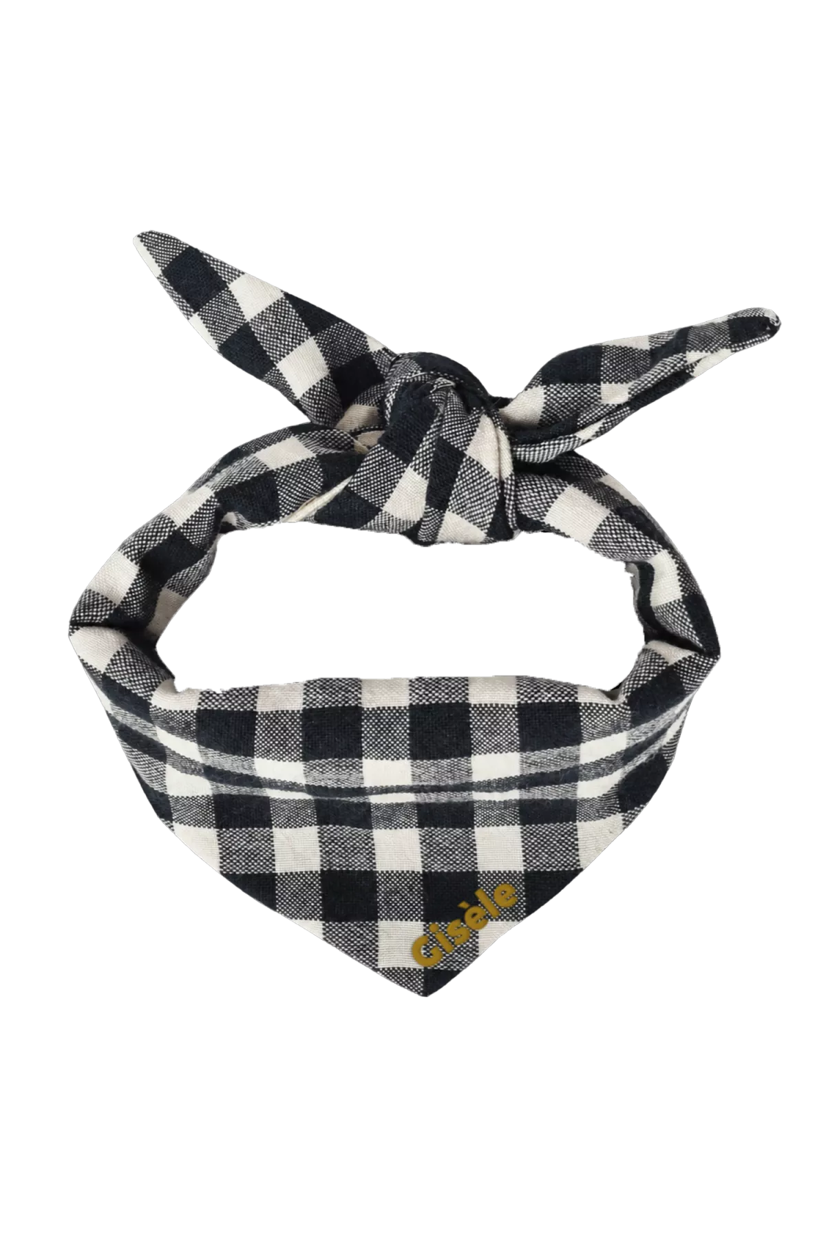 Personalized gingham cotton scarf for a baby or child's plush toy