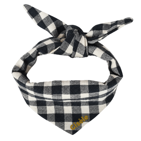 Personalized gingham cotton scarf for a baby or child's plush toy
