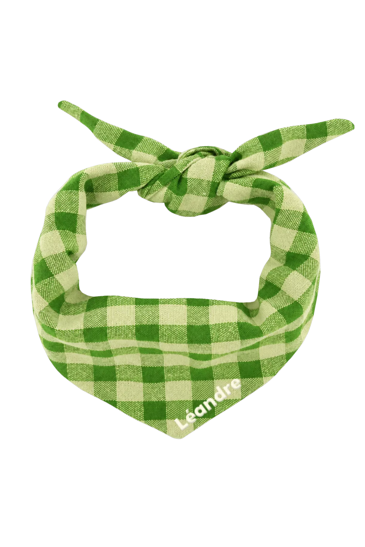 foulard coton vichy personnalisé pour doudou bébé enfant